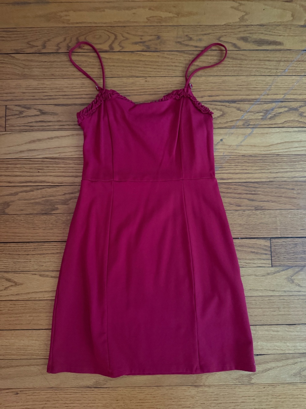 Forever 21 Magenta Ruffled Tank Dress